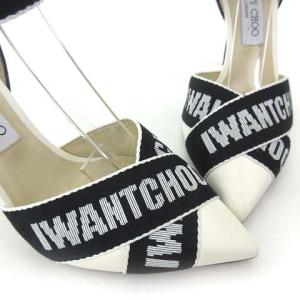 JIMMY CHOO 18SS パンプス I WANT CHOO テープデザイン ポインテッドトゥ ハイヒール 38.5