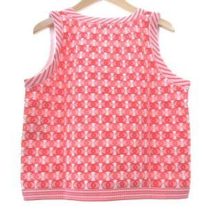 CHANEL 19C ニットセットアップ ココマーク ジャガード 36 ピンク