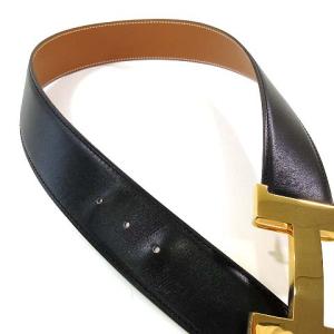 HERMES コンスタンス Hバックル ベルト レザー Y刻印 65 黒 