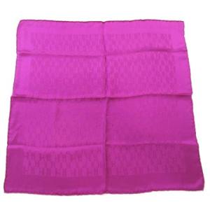 カレ40 スカーフ H柄 プチカレ シルク 総柄 パープル