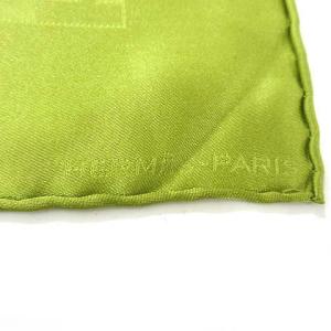 HERMES カレ40 H柄シルクスカーフ グリーン