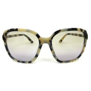 PRADA サングラス PR10VSF 国内正規 ウェリントン フルリム セルフレーム デミ柄 オフホワイト グレー C032905