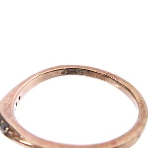 4℃ K10PG ダイヤモンドリング 9号 ピンクゴールド