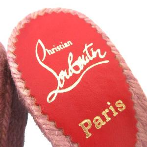 Christian Louboutin サンダル TIBURON エスパドリーユ 23cm ピンク