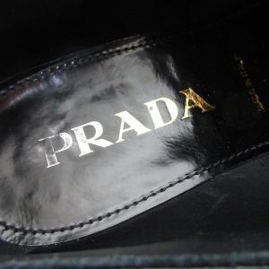 PRADA レザーシューズ ウィングチップ 24cmブラック