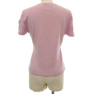 CHANEL ニット カシミヤ レザーロゴパッチ 38 ピンク