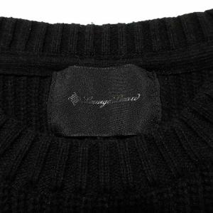 LOUNGE LIZARD 近年 ニット セーター 長袖 プルオーバー クルーネック コットン 1 ブラック