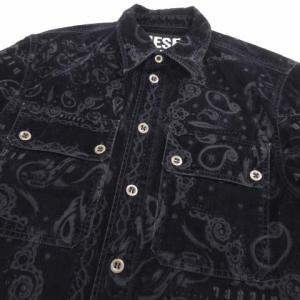 DIESEL 20AW D-JESSY-SP1 ペイズリー シャツジャケット オーバーサイズ M ネイビー