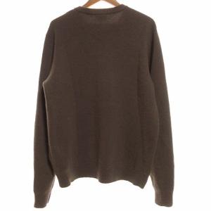 EMPORIO ARMANI 国内正規 20AW ニット セーター ウール ロゴ クルーネック L ブラウン