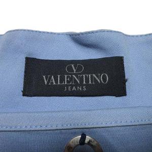 VALENTINO JEANS ワンピース ミモレ丈 ビーズ装飾 長袖 S ブルー