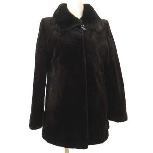 シェアード コート ミンクファー ジャケット 保証書付き 約M ブラウン