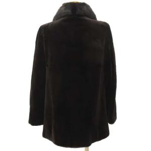 SAGA MINK シェアード コート ミンクファー ジャケット 保証書付き 約M ブラウン