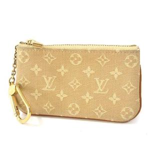 M92438 モノグラム ミニ ポシェットクレ コインケース キーケース ジャガード ベージュ