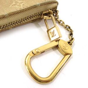 LOUIS VUITTON M92438 モノグラム ミニ ポシェットクレ コインケース キーケース ジャガード ベージュ