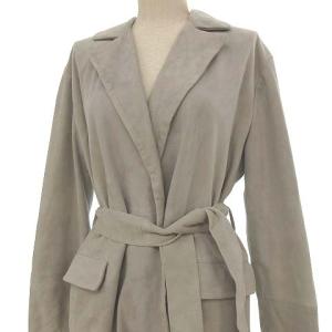 EMMETI スエード コート ゴートスキン レザー グレー