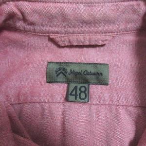 Nigel Cabourn シャツ オックスフォード ボタンダウン コットン 胸ポケット 長袖 レッド