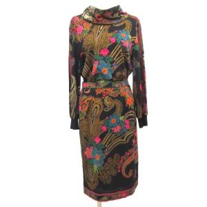 FASHION セットアップ ペイズリー 花柄 M 黒