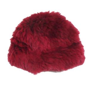 15AW タグ付 ラビットファーハット F レッド