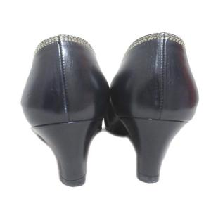 Salvatore Ferragamo パンプス レザー 5 ネイビー 