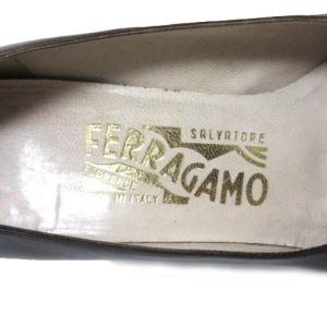 Salvatore Ferragamo パンプス コーンヒール 5 ブラウン