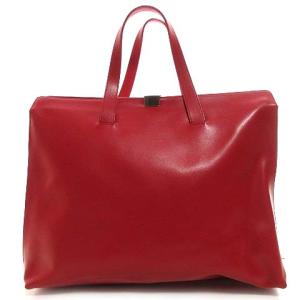 FURLA トートバッグ 大判 レザー レッド