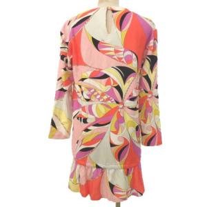Emilio Pucci ワンピース ピンク ひざ丈 長袖 L ピンク