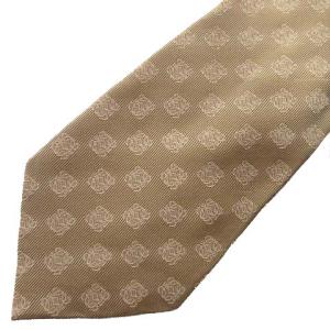 ネクタイ アナグラム ジャガード シルク イタリア製 ベージュ