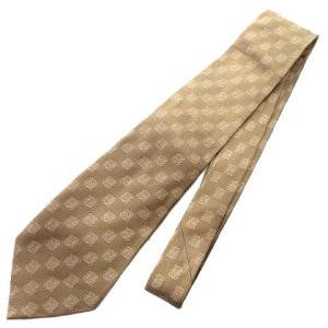 LOEWE ネクタイ アナグラム ジャガード シルク イタリア製 ベージュ