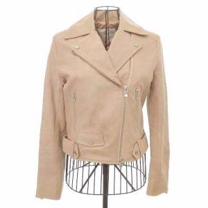 19SS ブルゾン ライダース ダブル 革ジャン ダブルファスナー 38 M ピンク IBO20