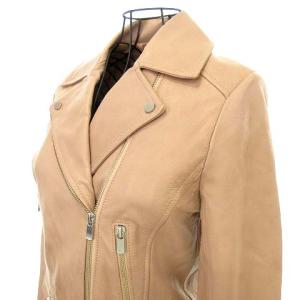 Diagram GRACE CONTINENTAL 19SS ブルゾン ライダース ダブル 革ジャン ダブルファスナー 38 M ピンク IBO20