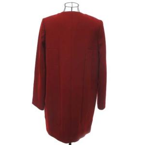 Diagram GRACE CONTINENTAL コート ノーカラー ラウンドネック カラーレス ポリエステル 36 S レッド IBO20