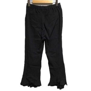 Diagram GRACE CONTINENTAL クロップドパンツ 裾フリル ウエストゴム ジップフライ 36 ブラック