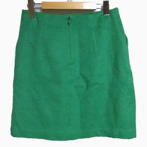 Grace Class 19AW ウールビーバーミニスカート タイト フロントボタン アルパカ混 38 グリーン