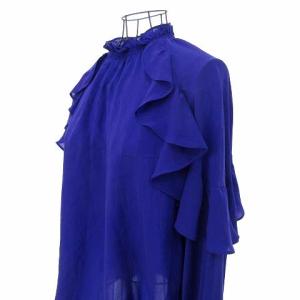 Grace Class 長袖フリルブラウス 36 ブルー