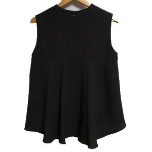 GRACE CONTINENTAL チェリービジューノースリーブブラウス 38 ブラック