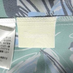 Diagram 21SS バンドカラーノースリーブ花柄ブラウス 36 グリーン