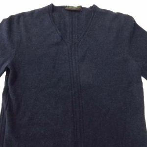 ETRO ニット カシミヤ ウール Vネック M ネイビー