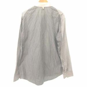 visvim シャツ 長袖 ストライプ L ホワイト ブラック