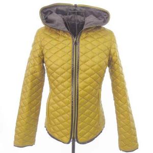 ダウンジャケット リバーシブル 2way フルジップ キルティング ポリアミド 42 イエロー