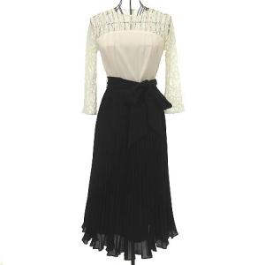 18SS ドッキングレースワンピース ロング S 黒白