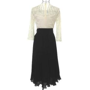 Grace Class 18SS ドッキングレースワンピース ロング S 黒白