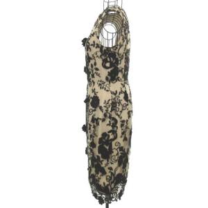 Diagram GRACE CONTINENTAL 17AW レース ワンピース ドレス ひざ丈 刺繍 ノースリーブ36 キナリ