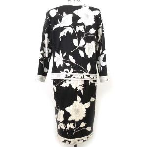 LEONARD Fashion セットアップ 金ボタン 花柄 M 黒