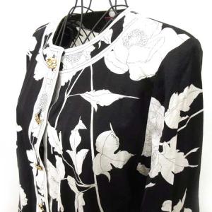 LEONARD Fashion セットアップ 金ボタン 花柄 M 黒