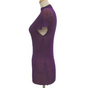ISSEY MIYAKE 00S ハイネックノースリーブカットソー パープル