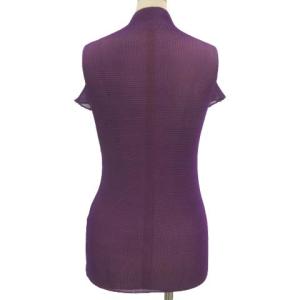 ISSEY MIYAKE 00S ハイネックノースリーブカットソー パープル