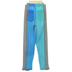 ISSEY MIYAKE 06SS プリーツパンツ ギンガムチェック M ブルー
