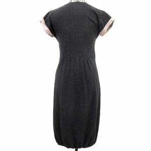 BRUNELLO CUCINELLI ワンピース Vネック バルーン M グレー