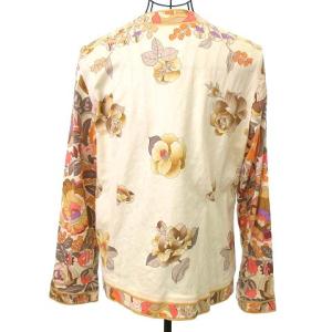 LEONARD FASHION ジャケット クルーネック 花柄 LL ベージュ