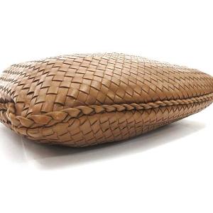 BOTTEGA VENETA イントレチャート ワンショルダー バッグ レザー ホーボー ハンドバッグ ブラウン